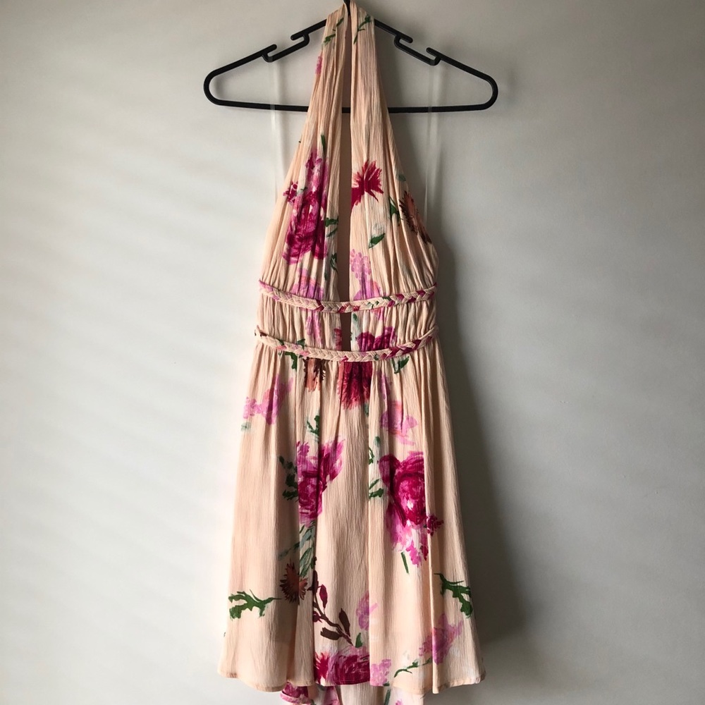 Open Back Halter Dress